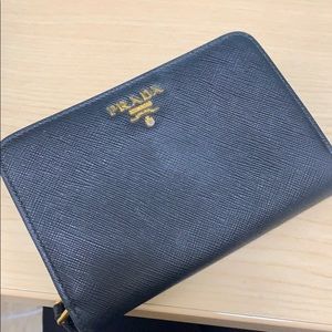 Parade saffiano metal wallet black